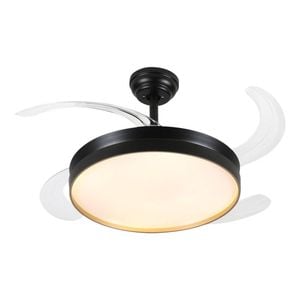 Windora Orien 42" Black Trim Ceiling Light with DC Ceiling Fan & 3CCT LED Remote Control