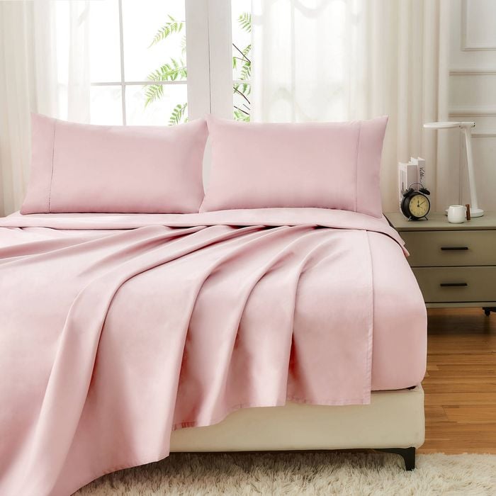 LINENOVA 100% Cotton Luxury Soft Sheet Set-Mauve King
