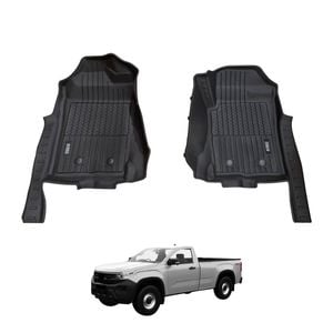 AUSGO 7D Injection Car Floor Mats for Volkswagen Amarok Next-Gen NF Single Cab 2023-Onwards All-Weather Floor Liners