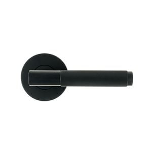 Ikonic Black Matte Knurled Dummy Lever Set