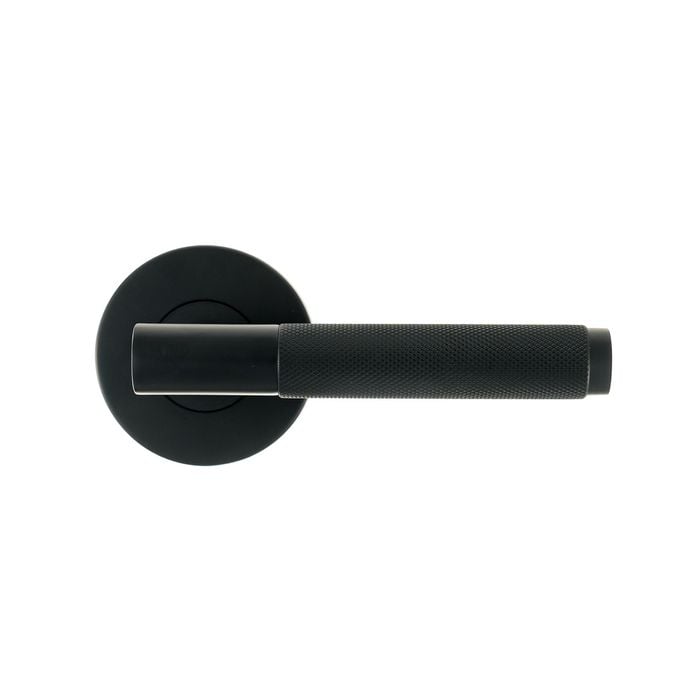 Ikonic Black Matte Knurled Dummy Lever Set