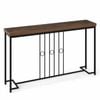 Costway Industrial Console Table 140cm Entryway Behind Sofa