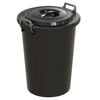 Handy Bins 40L Black Garbage Bin With Lid