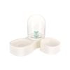 Pakeway Mangosteen Pet Single Feeding Water Bowl White