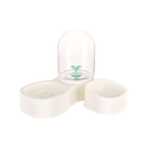 Pakeway Mangosteen Pet Single Feeding Water Bowl White