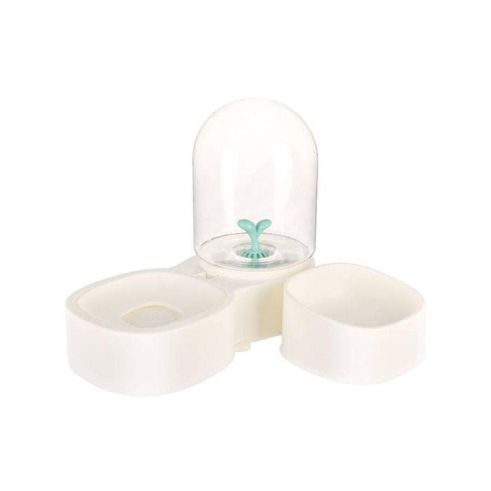 Pakeway Mangosteen Pet Single Feeding Water Bowl White