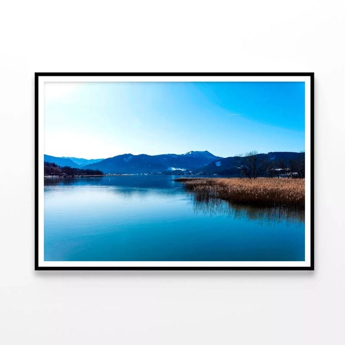 Lake with Sky & Mountains  Print 100% Australian Made 120x90cm  (Poster)