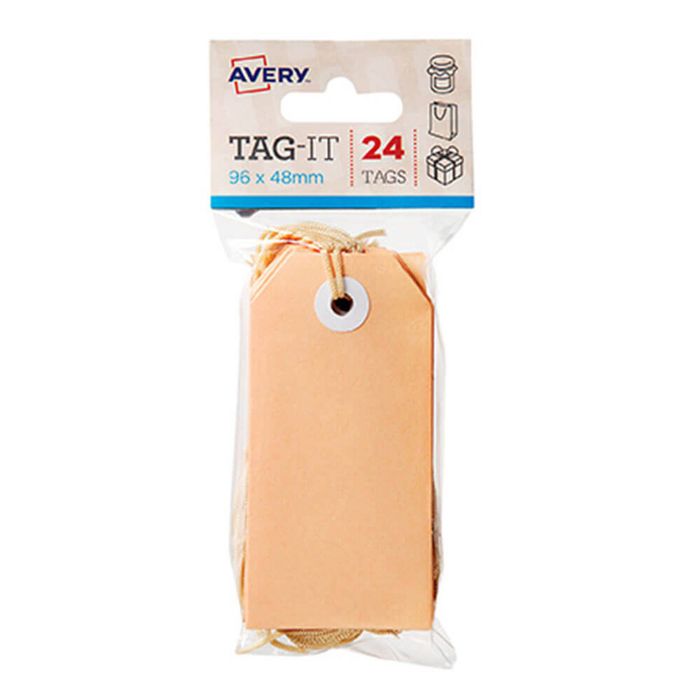 Avery Tags with String 24pk (96x48mm) (Peach)