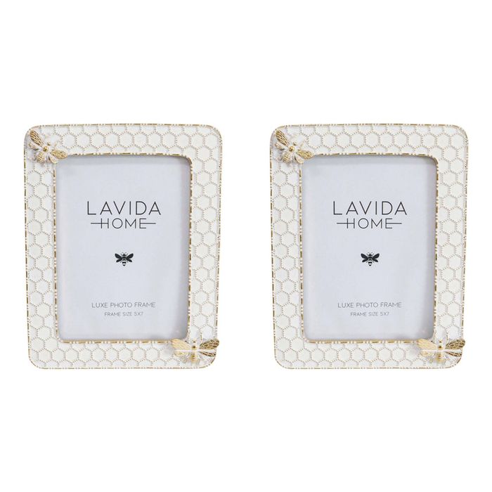 2x LVD Bee Frame Decorative Display Tabletop Home/Lounge Decor 17.5x22.5cm