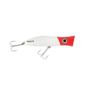 Halco Roosta Popper 105 Hard Body Surface Fishing Lure H53 White Redhead