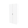 Lugna 2048 x 900 x 580mm White 3 Shelf 3 Drawer Double Door Storage Cabinet