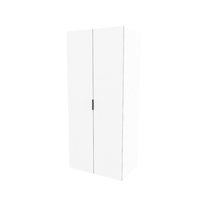 Lugna 2048 x 900 x 580mm White 3 Shelf 3 Drawers Double Door Storage Cabinet