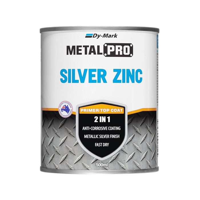 Dy-Mark 500ml MetalPro Silver Zinc Metal Paint
