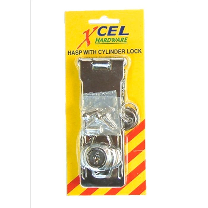 Xcel Hasp With Cylinder Lock 4" Silver