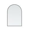 Attica 900 x 600mm Matte Black Arch Premium Framed Mirror
