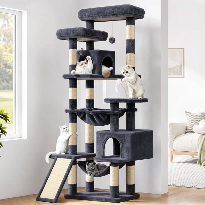 BEASTIE 180cm Cat Tree Tower Grey
