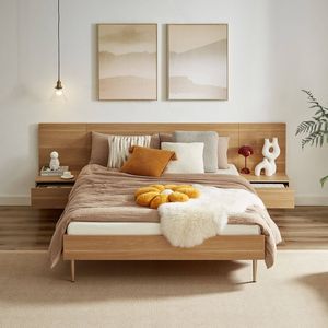 Evan Bed Frame with 2 Bedside Drawers - Queen