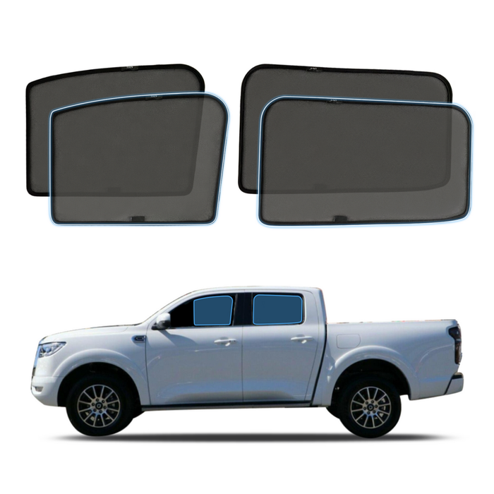 AUSGO Magnetic Window Sun Shade for GWM Cannon 2020-Onwards 4-Piece Set Car Shades