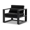 Santorini 1 Seater Outdoor Aluminium Arm Chair - Charcoal Denim