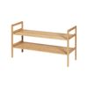 Artiss Shoe Rack Bamboo Storage Organiser Shelf Pine