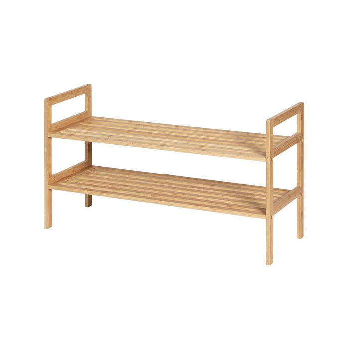 Artiss Shoe Rack Bamboo Storage Organiser Shelf Pine