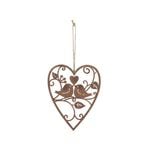 Willow & Silk Lovebirds In Heart Mobile Indoor Hanging Decor