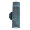 Cla Lighting Gu10 Exterior Wall Pillar Spot Light Solid Patina Brass Ip65 Up Down