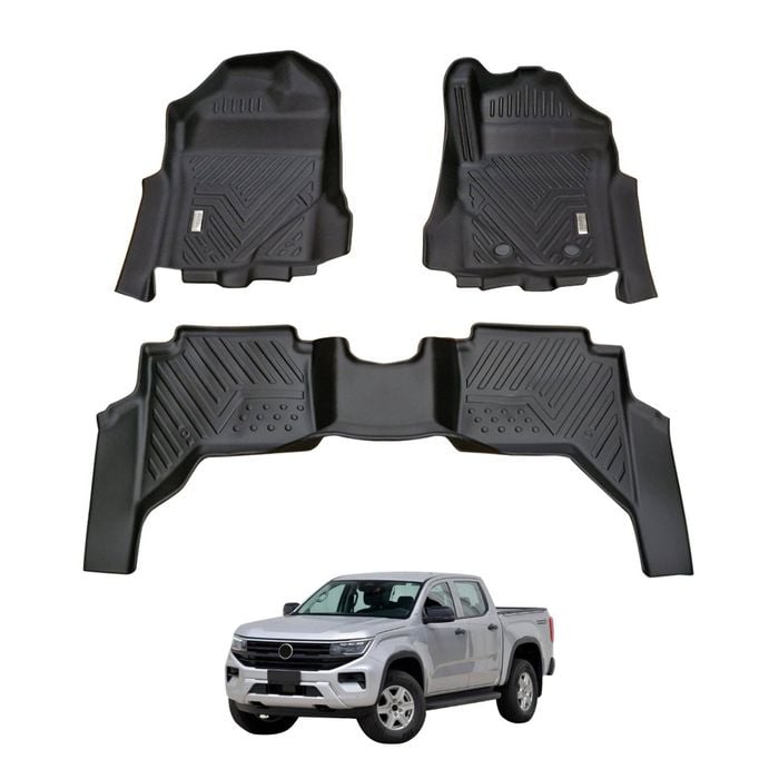 AUSGO Car Floor Mats for Volkswagen Amarok Next-Gen NF Dual Cab 2023-Onwards All-Weather Floor Liners