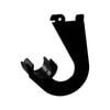 Flexi Storage Home Solutions 40 x 100 x 80mm  Black Hanging Rod Bracket - 2 Pack