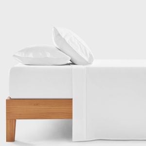 Dreamaker 300tc Cotton Percale Sheet Set White Double Bed