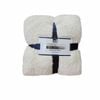 Soft Woollen Feel Throw Rug/blanket 127 X 178 Cm Cream
