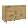 Quincy Tallboy Dresser Chest 7 Drawers Oak