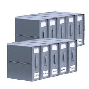 Kitchee 10x Foldable Bed Sheet Storage Box - Linen + Closet Organiser Grey