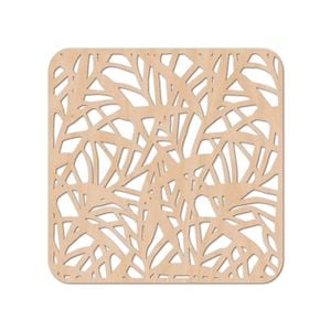 Nord Deco Wooden Coaster Kitchen Decor 10x10cm - Bamboo