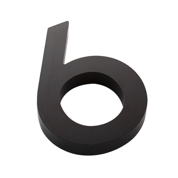 Sandleford 100mm Black Edge House Number 6