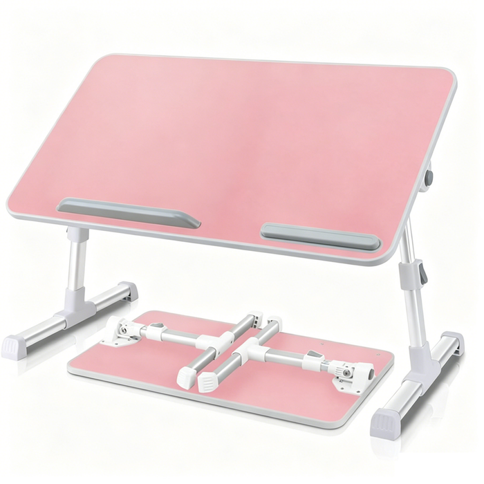 Catzon Lap Desk Foldable Adjustable Heights & Angles-pink
