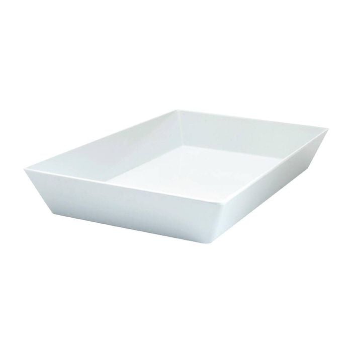 Ryner Rectangle Deep Dish Melamine White 450x300x70mm 2 Pack Servingware Catering Food Display