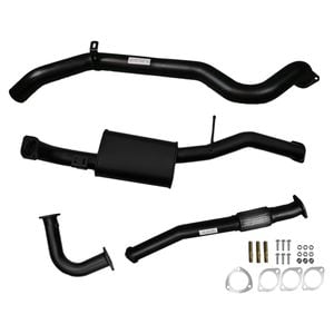 Ignite Exhausts Turbo Back For Nissan Gu Patrol 4.2l Coil Spring Ute 3" No Dump Pipe With Muffler Black Aluminised Steel