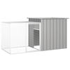 vidaXL Rabbit Cage Grey 200x91x100 cm Galvanised Steel Rabbit Hutch Playpen