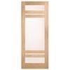 Corinthian 2040 x 620 x 35mm Internal Door White Oak Moda Translucent Glass AMODG12