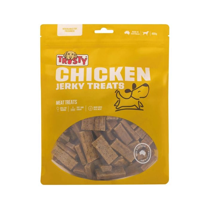 Trusty 400g Chicken Jerky Treats Adult Dog Meat Treats