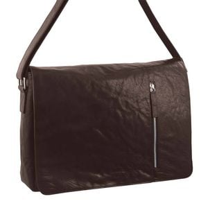 Pierre Cardin 39 x 10 x 29 cm Rustic Leather Computer/Messenger Bag Brown