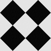 Smart Home Products 305 x 305mm Black & White Diamond Heritage Vinyl Tile - 1.86m² Per Pack