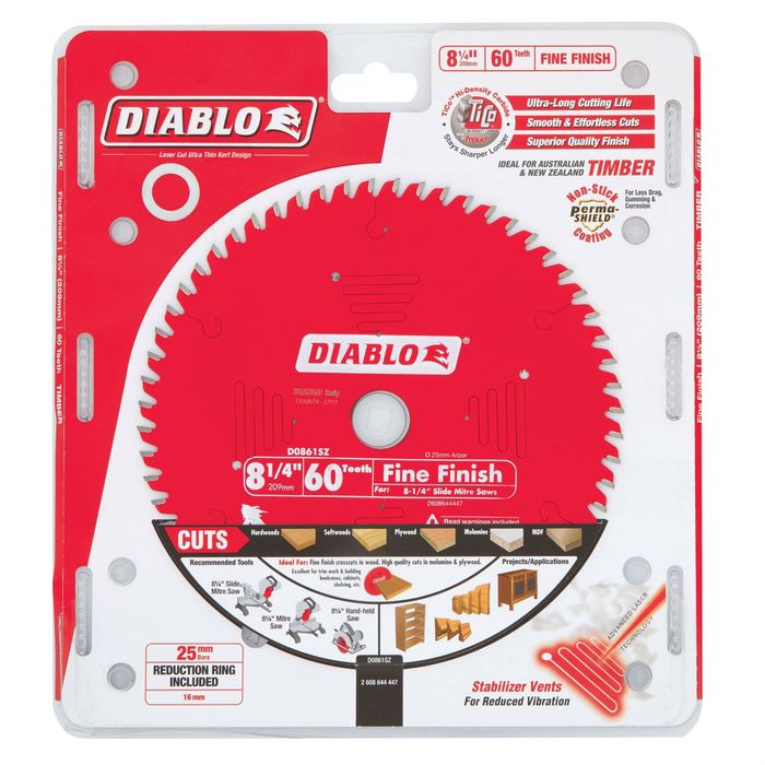 Diablo 209mm 60T Fine Finish Saw Blade