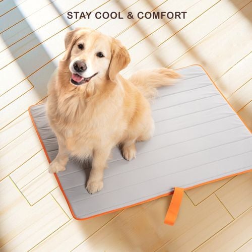 Banhamsisun M Beige Pet Dog Cooling Mat Non Slip Travel Roll Up Cool Pad Bed Outdoor Bunnings Australia