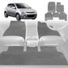 6D Diamond Car Floor Mats for Hyundai i20 2008-2015-Full Set-Grey-Outback GT