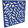 ProtectorAl 300-1200mm x 300-1200mm Dark Blue/Gloss White Large Leaf Unframed Composite Deco Panel
