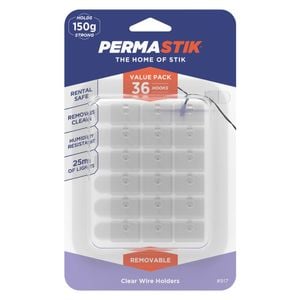 Permastik Clear Wire Holders - 36 Piece Value Pack