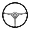 Classic 3 Spoke 416mm Black Rim Steering Wheel suits Porsche 356B/C 1960-65