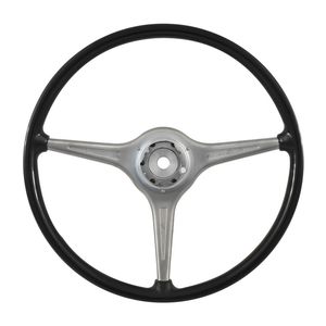 Classic 3 Spoke 416mm Black Rim Steering Wheel suits Porsche 356B/C 1960-65